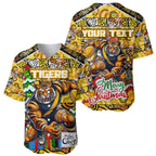 Custom Richmond Tigers Football Merry Christmas Baseball Jersey Indigenous Australian Art