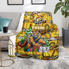 Richmond Tigers Football Merry Christmas Blanket Indigenous Australian Art