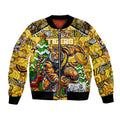 Custom Richmond Tigers Football Merry Christmas Bomber Jacket Indigenous Australian Art
