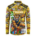 Custom Richmond Tigers Football Merry Christmas Button Sweatshirt Indigenous Australian Art