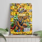 Richmond Tigers Football Merry Christmas Canvas Wall Art Indigenous Australian Art