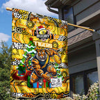 Richmond Tigers Football Merry Christmas Garden Flag Indigenous Australian Art