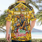 Custom Richmond Tigers Football Merry Christmas Hawaiian Shirt Indigenous Australian Art