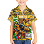 Custom Richmond Tigers Football Merry Christmas Hawaiian Shirt Indigenous Australian Art