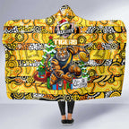 Richmond Tigers Football Merry Christmas Hooded Blanket Indigenous Australian Art