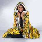 Richmond Tigers Football Merry Christmas Hooded Blanket Indigenous Australian Art