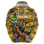 Custom Richmond Tigers Football Merry Christmas Hoodie Indigenous Australian Art