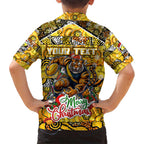 Custom Richmond Tigers Football Merry Christmas Kid Hawaiian Shirt Indigenous Australian Art