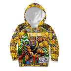Custom Richmond Tigers Football Merry Christmas Kid Hoodie Indigenous Australian Art