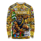 Custom Richmond Tigers Football Merry Christmas Long Sleeve Shirt Indigenous Australian Art