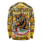 Custom Richmond Tigers Football Merry Christmas Long Sleeve Shirt Indigenous Australian Art