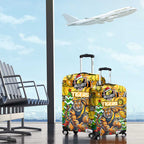 Richmond Tigers Football Merry Christmas Luggage Cover Indigenous Australian Art