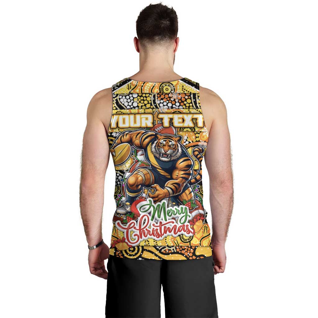 Custom Richmond Tigers Football Merry Christmas Men Tank Top Indigenous Australian Art