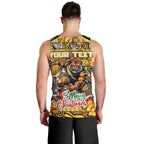 Custom Richmond Tigers Football Merry Christmas Men Tank Top Indigenous Australian Art