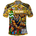 Custom Richmond Tigers Football Merry Christmas Polo Shirt Indigenous Australian Art