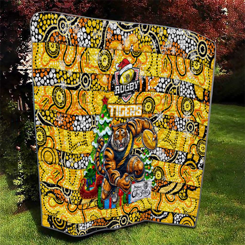 Richmond Tigers Football Merry Christmas Quilt Indigenous Australian Art