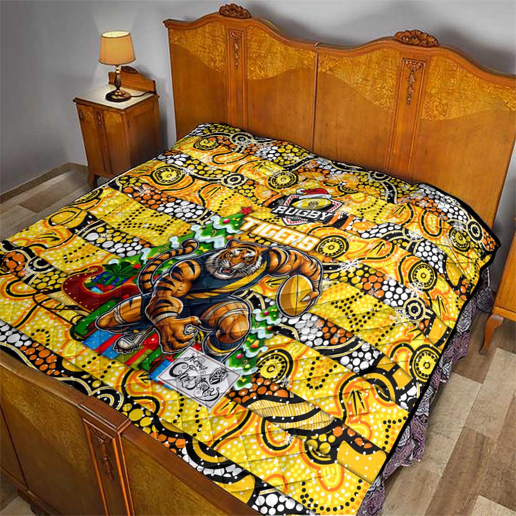 Richmond Tigers Football Merry Christmas Quilt Indigenous Australian Art