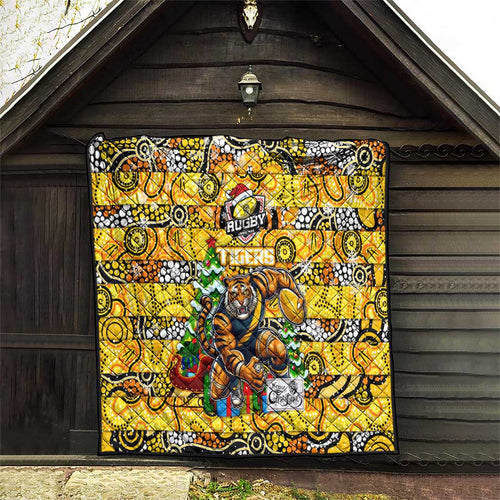 Richmond Tigers Football Merry Christmas Quilt Indigenous Australian Art