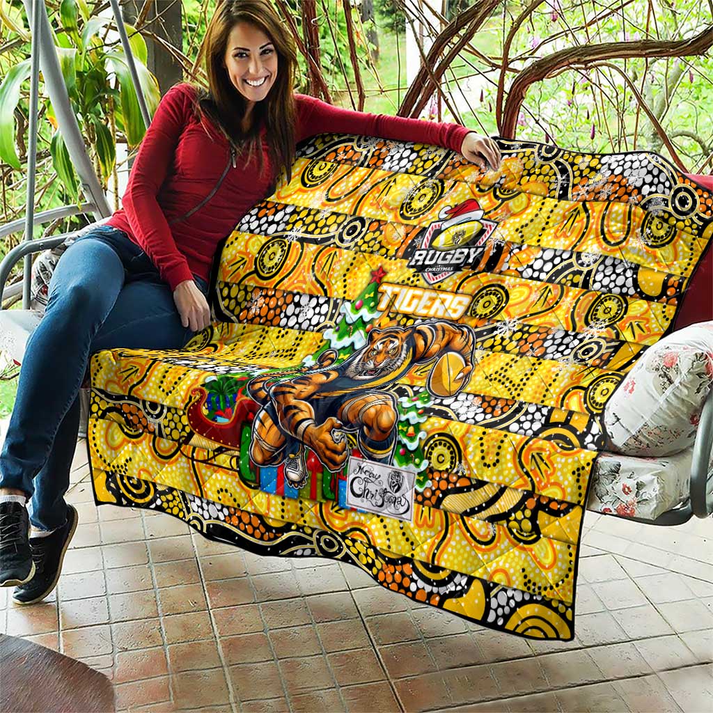 Richmond Tigers Football Merry Christmas Quilt Indigenous Australian Art