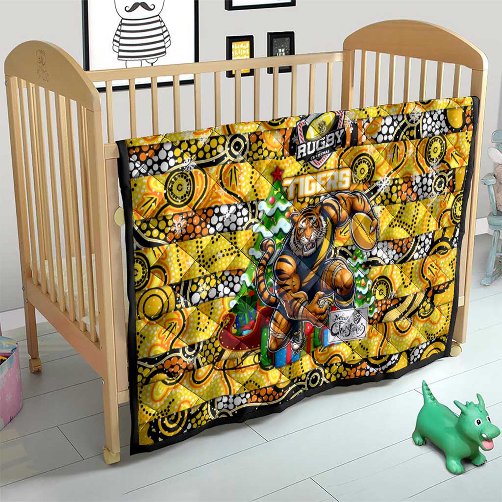 Richmond Tigers Football Merry Christmas Quilt Indigenous Australian Art
