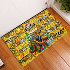 Richmond Tigers Football Merry Christmas Rubber Doormat Indigenous Australian Art