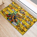 Richmond Tigers Football Merry Christmas Rubber Doormat Indigenous Australian Art
