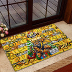 Richmond Tigers Football Merry Christmas Rubber Doormat Indigenous Australian Art