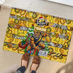 Richmond Tigers Football Merry Christmas Rubber Doormat Indigenous Australian Art