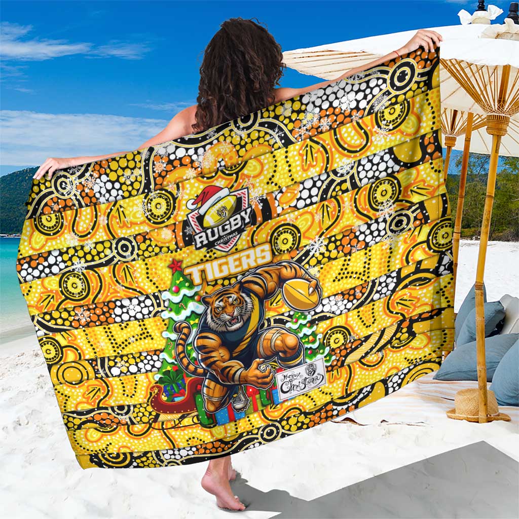 Richmond Tigers Football Merry Christmas Sarong Indigenous Australian Art