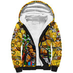 Custom Richmond Tigers Football Merry Christmas Sherpa Hoodie Indigenous Australian Art