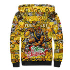 Custom Richmond Tigers Football Merry Christmas Sherpa Hoodie Indigenous Australian Art