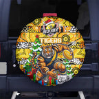 Richmond Tigers Football Merry Christmas Spare Tire Cover Indigenous Australian Art