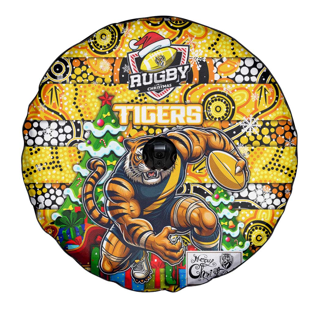 Richmond Tigers Football Merry Christmas Spare Tire Cover Indigenous Australian Art