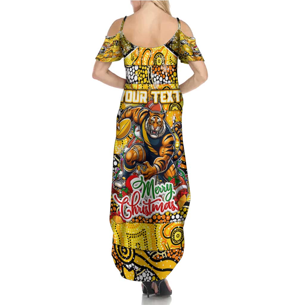 Custom Richmond Tigers Football Merry Christmas Summer Maxi Dress Indigenous Australian Art