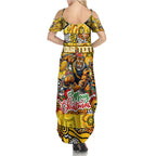 Custom Richmond Tigers Football Merry Christmas Summer Maxi Dress Indigenous Australian Art
