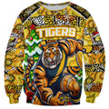 Custom Richmond Tigers Football Merry Christmas Sweatshirt Indigenous Australian Art