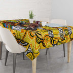 Richmond Tigers Football Merry Christmas Tablecloth Indigenous Australian Art