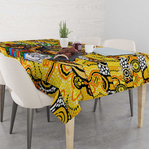 Richmond Tigers Football Merry Christmas Tablecloth Indigenous Australian Art