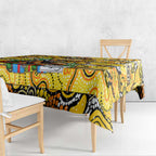 Richmond Tigers Football Merry Christmas Tablecloth Indigenous Australian Art
