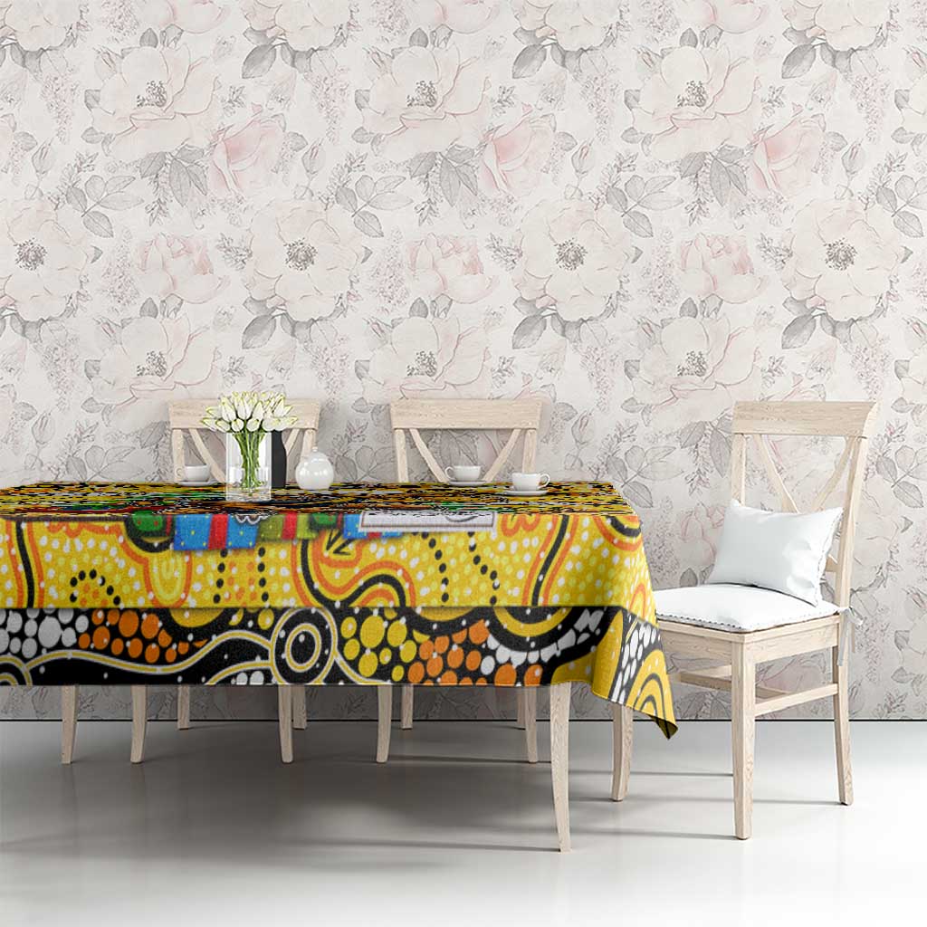 Richmond Tigers Football Merry Christmas Tablecloth Indigenous Australian Art