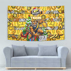Richmond Tigers Football Merry Christmas Tapestry Indigenous Australian Art