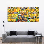 Richmond Tigers Football Merry Christmas Tapestry Indigenous Australian Art