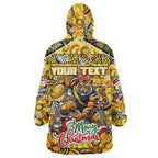 Custom Richmond Tigers Football Merry Christmas Wearable Blanket Hoodie Indigenous Australian Art