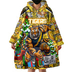 Custom Richmond Tigers Football Merry Christmas Wearable Blanket Hoodie Indigenous Australian Art
