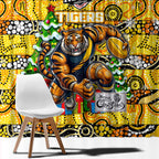 Richmond Tigers Football Merry Christmas Window Curtain Indigenous Australian Art