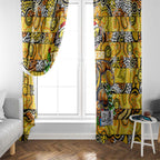 Richmond Tigers Football Merry Christmas Window Curtain Indigenous Australian Art