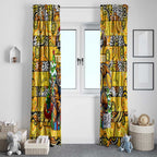 Richmond Tigers Football Merry Christmas Window Curtain Indigenous Australian Art