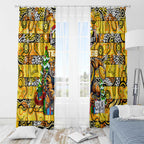 Richmond Tigers Football Merry Christmas Window Curtain Indigenous Australian Art