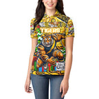 Custom Richmond Tigers Football Merry Christmas Women Polo Shirt Indigenous Australian Art