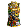 Custom Richmond Tigers Football Merry Christmas Women Sleeveless Polo Shirt Indigenous Australian Art